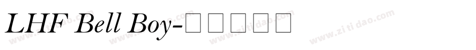 LHF Bell Boy字体转换